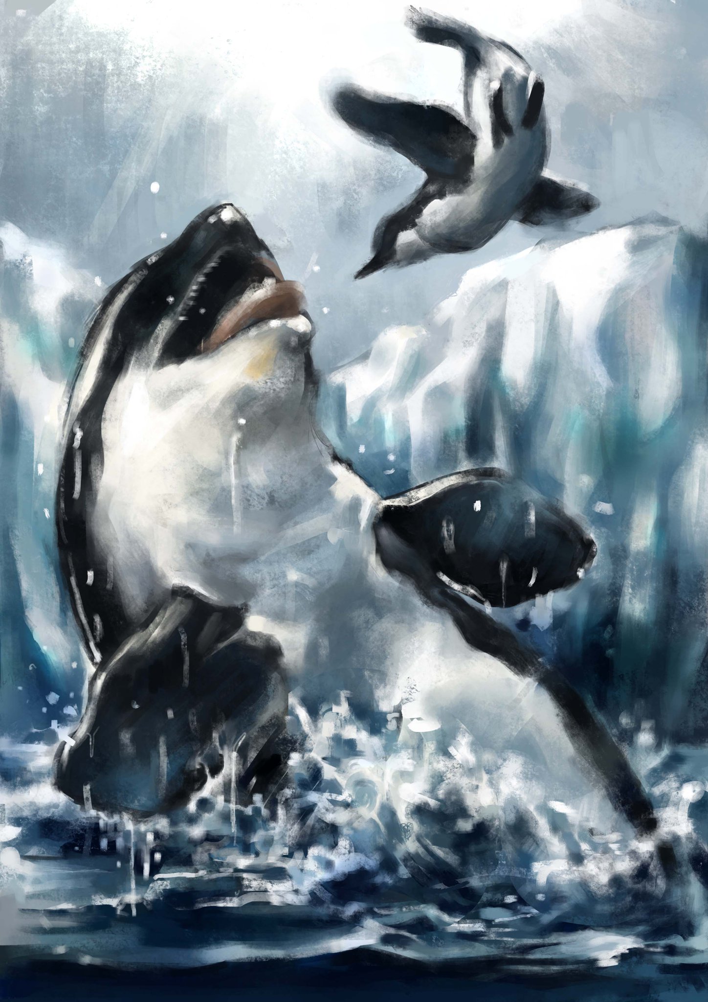 Kanon その勇気に栄光あれ ファーストペンギンtシャツにしたイラストです