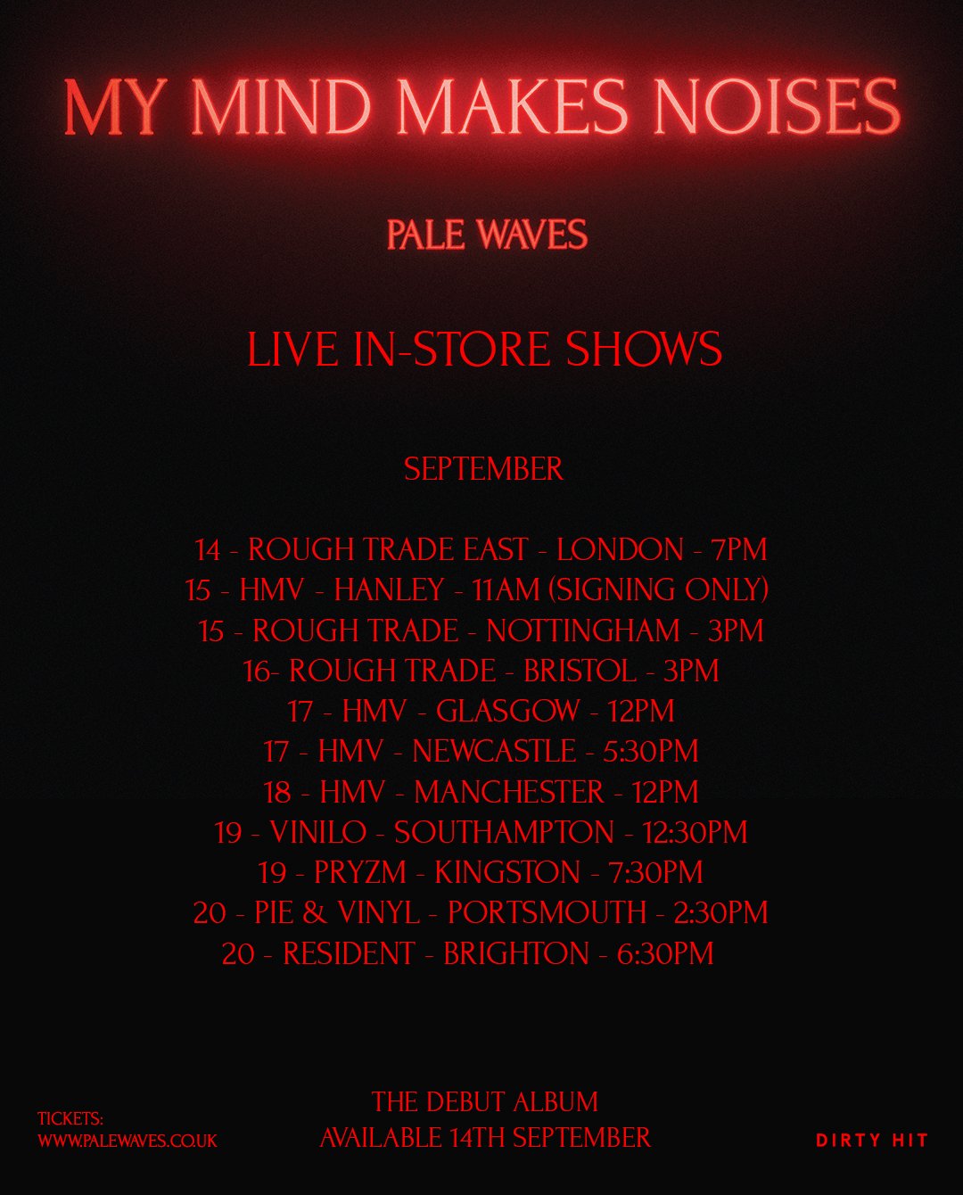 PALE WAVES パーカー　MY MIND MAKES NOISE フーディ Pale Waves – My Mind Makes Noises – 2 x Vinyl (Red