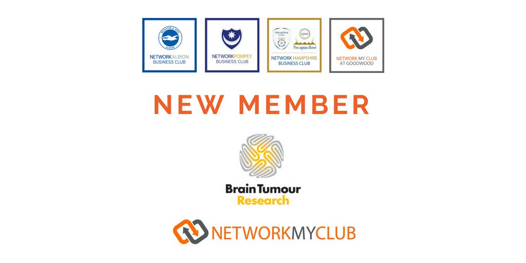 NetworkMyClub's tweet photo. 😊 Welcome to @braintumourrsch who have recently joined @NetworkAlbion, @NetworkHants and @NMCGoodwood, as well as being long standing members of @NetworkPompey!

If anyone would like to know more about what the charity does, or how you can get involved, contact @TimGreenBTR! https://t.co/Q4jQfwYYI9