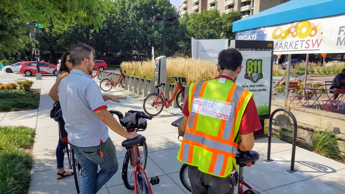 We recently joined @DDOTDC and @bikeshare planners to scope out more locations for Capital Bikeshare docks in #SouthwestDC. More updates coming soon! #ddotdelivers #bikedc