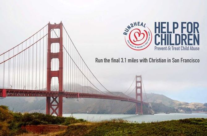 Today's the day! HFC's #Run2Heal with Christian Griffith ends this afternoon (5:30p PST) @ Crissy Park under the Golden Gate Bridge in San Francisco! Join us there, follow our Facebook live stream, &amp; donate gofundme.com/run2heal. Thanks for supporting for 5 months &amp; 3100 miles!