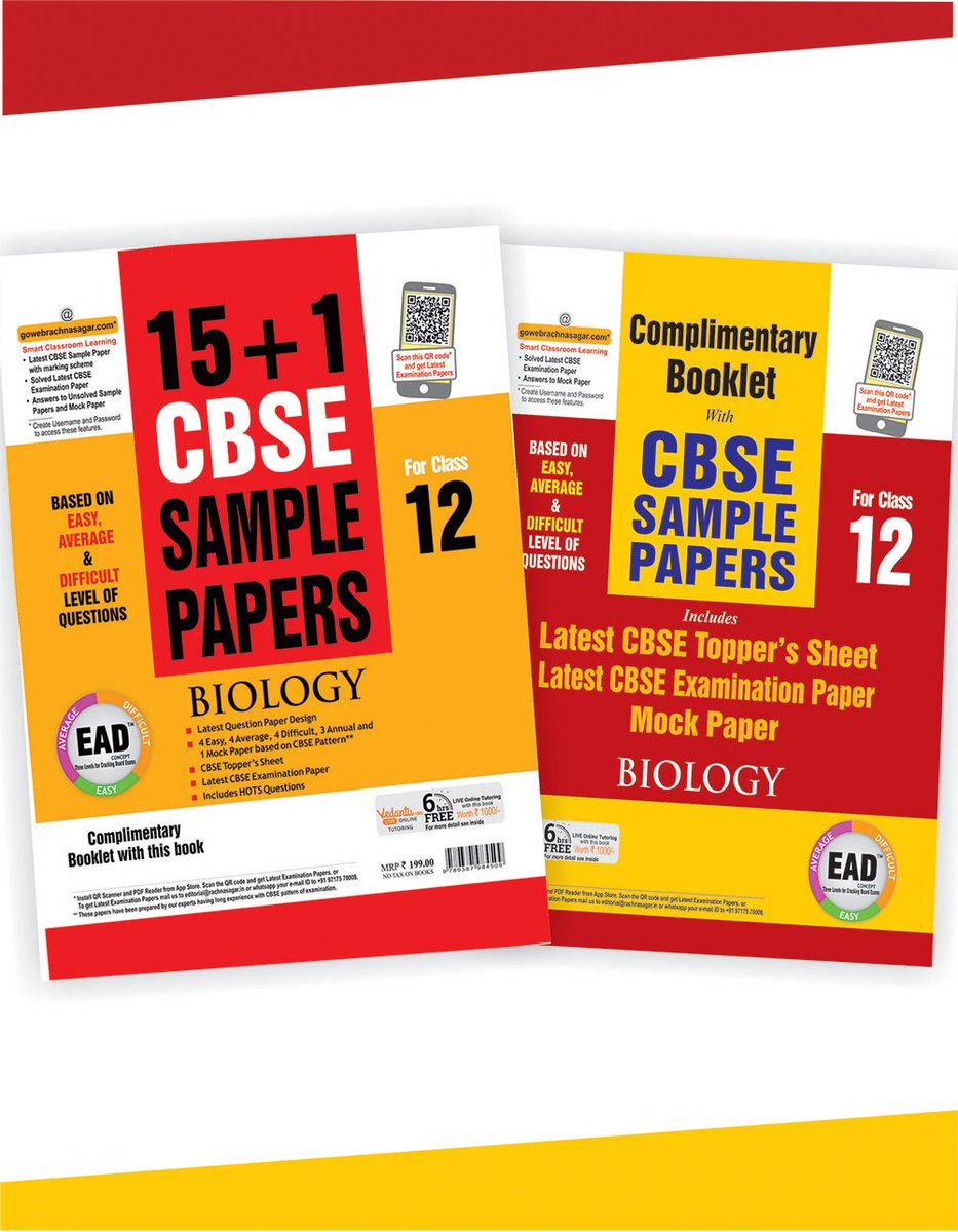 rachnasagargrp's tweet image. Buy online & Get Discount upto 25% Off on EAD 15+1 CBSE Sample Papers for class 12th for 2019 board exams
#CBSESamplePapers
ow.ly/fm8Y30lvF1Z