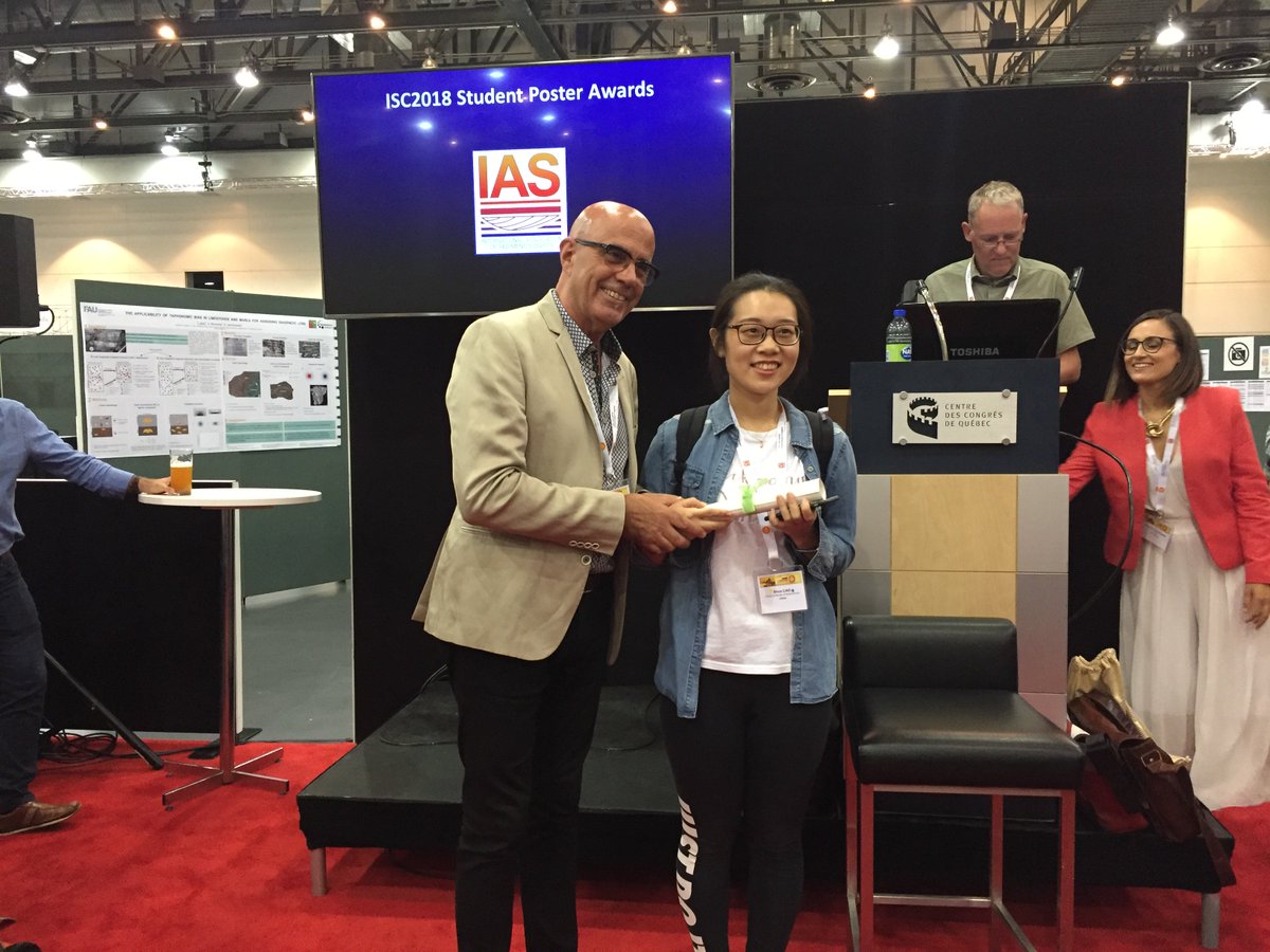 ISC_2018's tweet photo. Last Friday at @ISC_2018 , 5 Students and 5 Early Carreer Scientists received best poster awards from incoming president Daniel Ariztegui. https://t.co/LTgciEEv3z