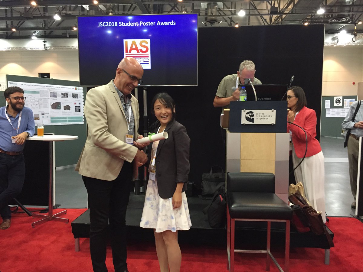ISC_2018's tweet photo. Last Friday at @ISC_2018 , 5 Students and 5 Early Carreer Scientists received best poster awards from incoming president Daniel Ariztegui. https://t.co/LTgciEEv3z