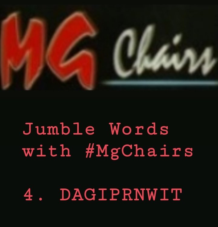 ChairsMg's tweet photo. Loving your entries team. 
And here goes the final one and yes the easiest one.. 
Hint - Winner takes this home. 
#MgChairs #Contest https://t.co/Lv0ZOTroNh