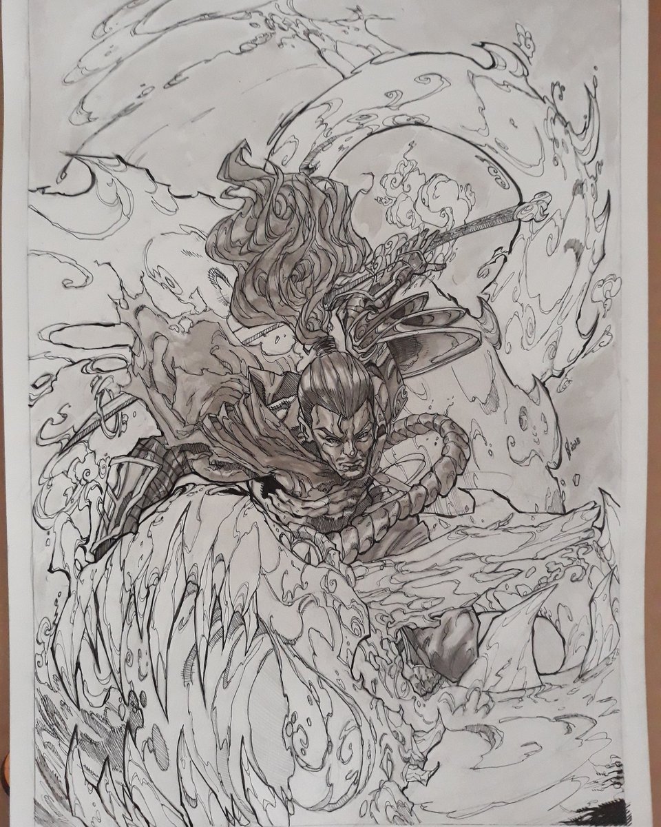 ArtsOfMocho's tweet photo. Heyyy @YassuoNA, supp bro i have this one here for you!
Should i send it over? 
11.7in x 16.5 in 120lb
Ink on paper 
Regards, 
Hassagi! https://t.co/Q8Ng6f9wno