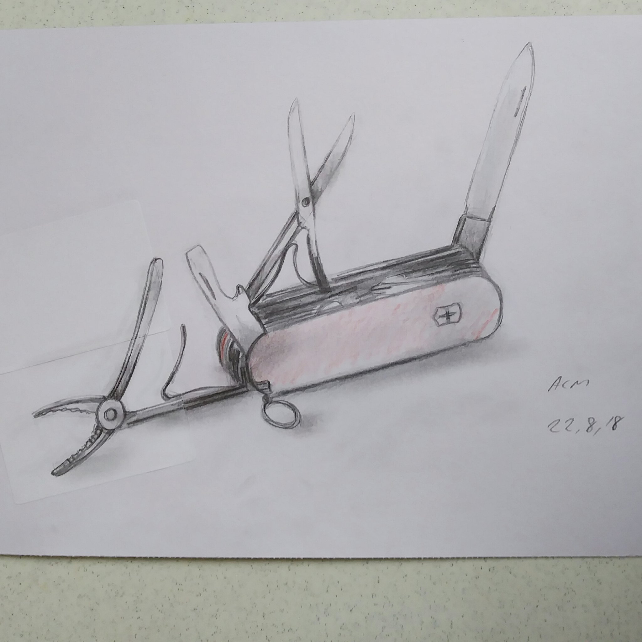 Swiss army knife drawing hotsell