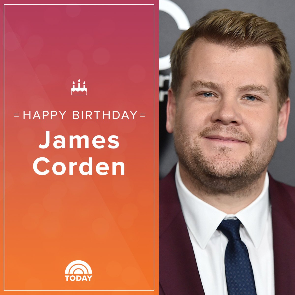 Today Happy 40th Birthday James Corden Today Happy 40th Birthday James Corden