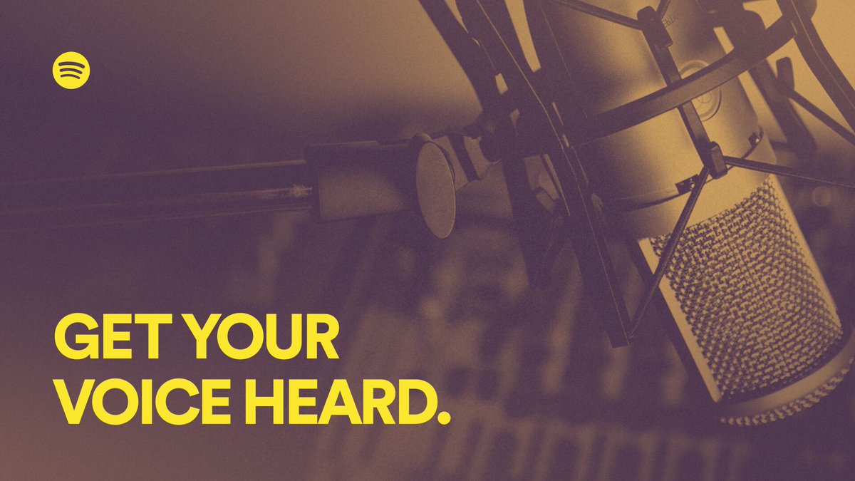 SpotifyUK's tweet image. Do you have a great podcast idea? Are you based in the UK? We’re running #SoundUpUK where women of colour can spend time learning from some of the top podcasters. Apply here 👉 bit.ly/soundupuk