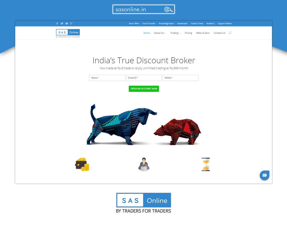 ICMBroking's tweet photo. #SasOnline ✅
SAS is an online discount brokerage firm offering brokerage services for stocks, future and options on NSE, BSE and MCX
#DiscountBroker #BSE #NSE #Stocks #Trader #Brokerage #ShareMarket #StockMarket #Invest #Trading #MCX #OpenADematAccount #MutualFunds #SASResearch https://t.co/p0IT3GEA4L