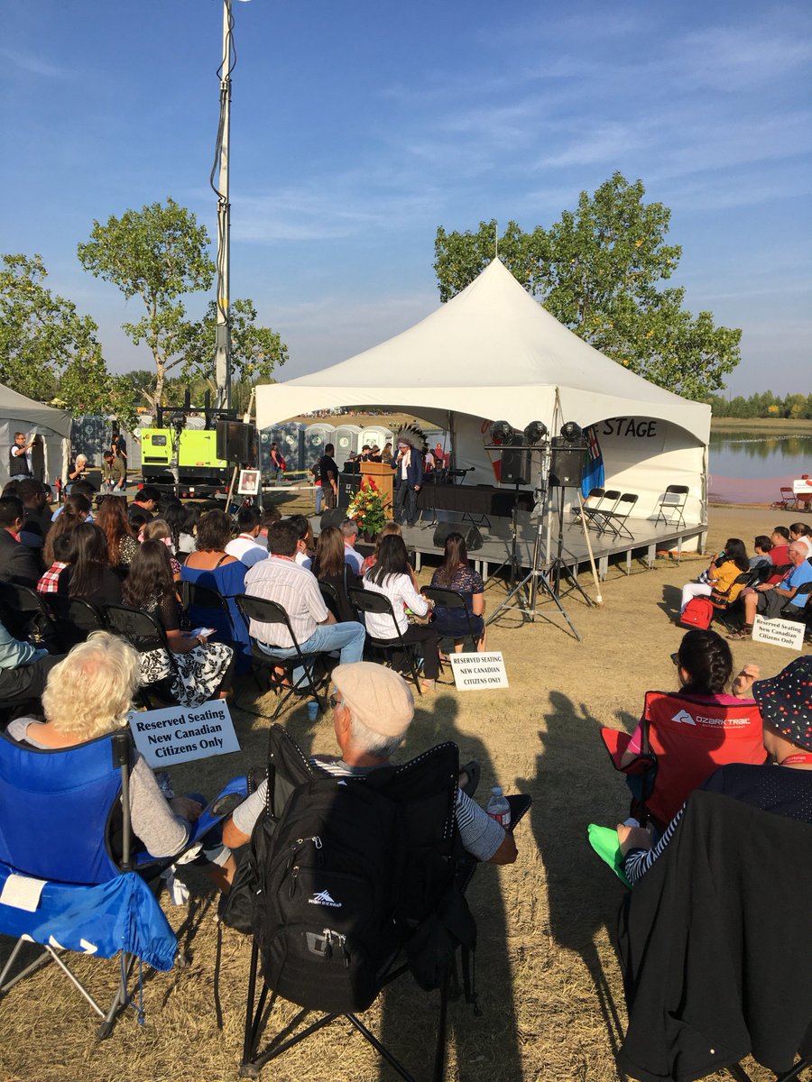ASETMat's tweet image. Here are some photos from @GlobalFest's 10 Citizenship Ceremony welcoming 100 new Canadians. Ceremonial duties led by Wayne Chiu, CEO of @TricoHomes. #YYC #Alberta