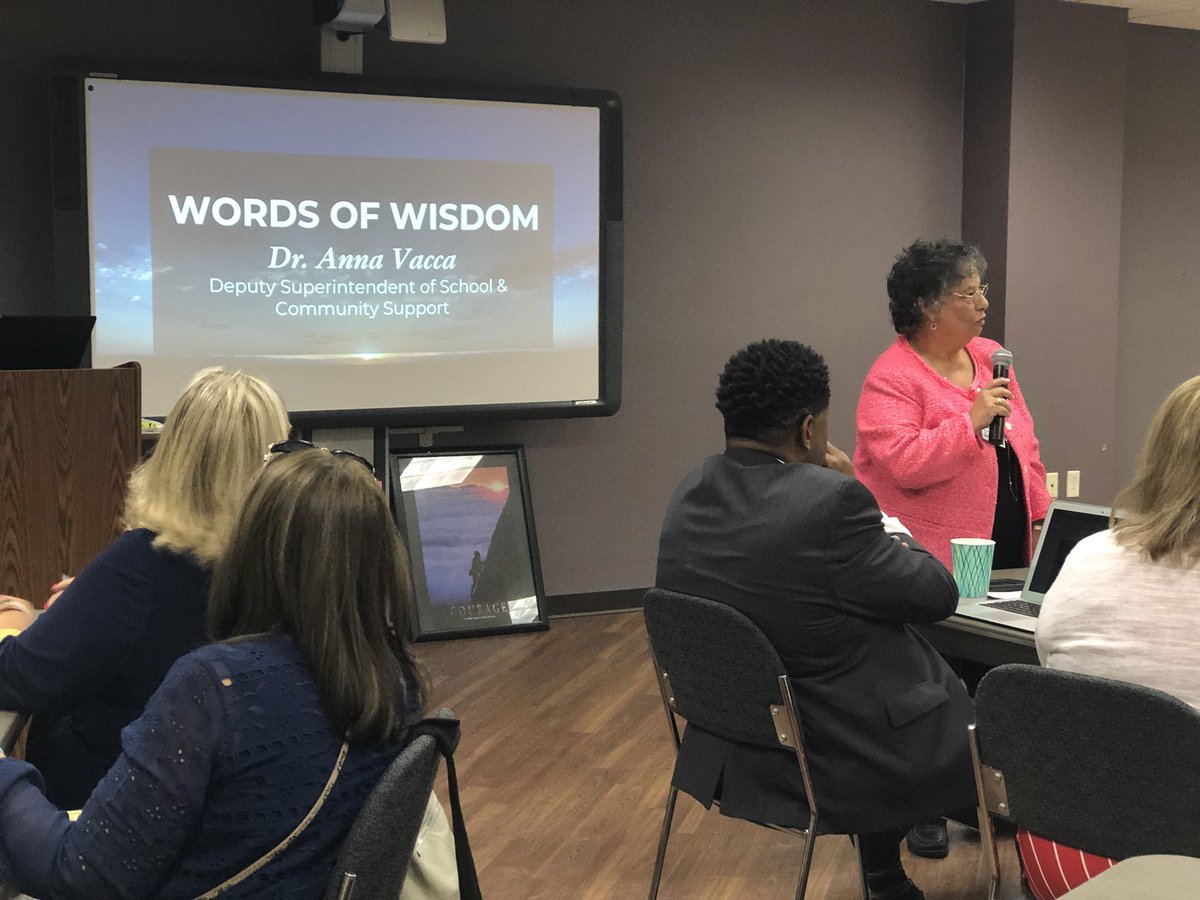 Dr. Anna Vacca, Deputy Superintendent, provides words of wisdom to our district leaders. "Why is school important? Because we touch the future by teaching and caring for our students! Every day we have an opportunity to positively impact the lives around us!" #JEFCOEDBacktoSchool