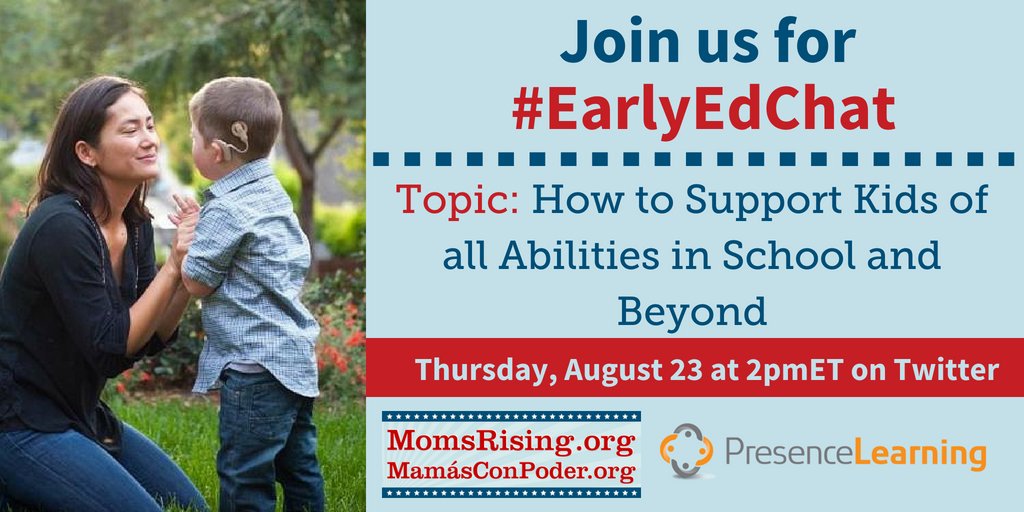 Presence Learning (@telepractice) on Twitter photo Join #EarlyEdChat this Thursday at 11amPT/ 2pmET with <a href="/MomsRising/">MomsRising</a> & <a href="/PresenceLearn/">Presence</a> to explore how educators can best support students with special needs, and how families can find the support they need! Join #EarlyEdChat this Thursday at 11amPT/ 2pmET with <a href="/MomsRising/">MomsRising</a> & <a href="/PresenceLearn/">Presence</a> to explore how educators can best support students with special needs, and how families can find the support they need!