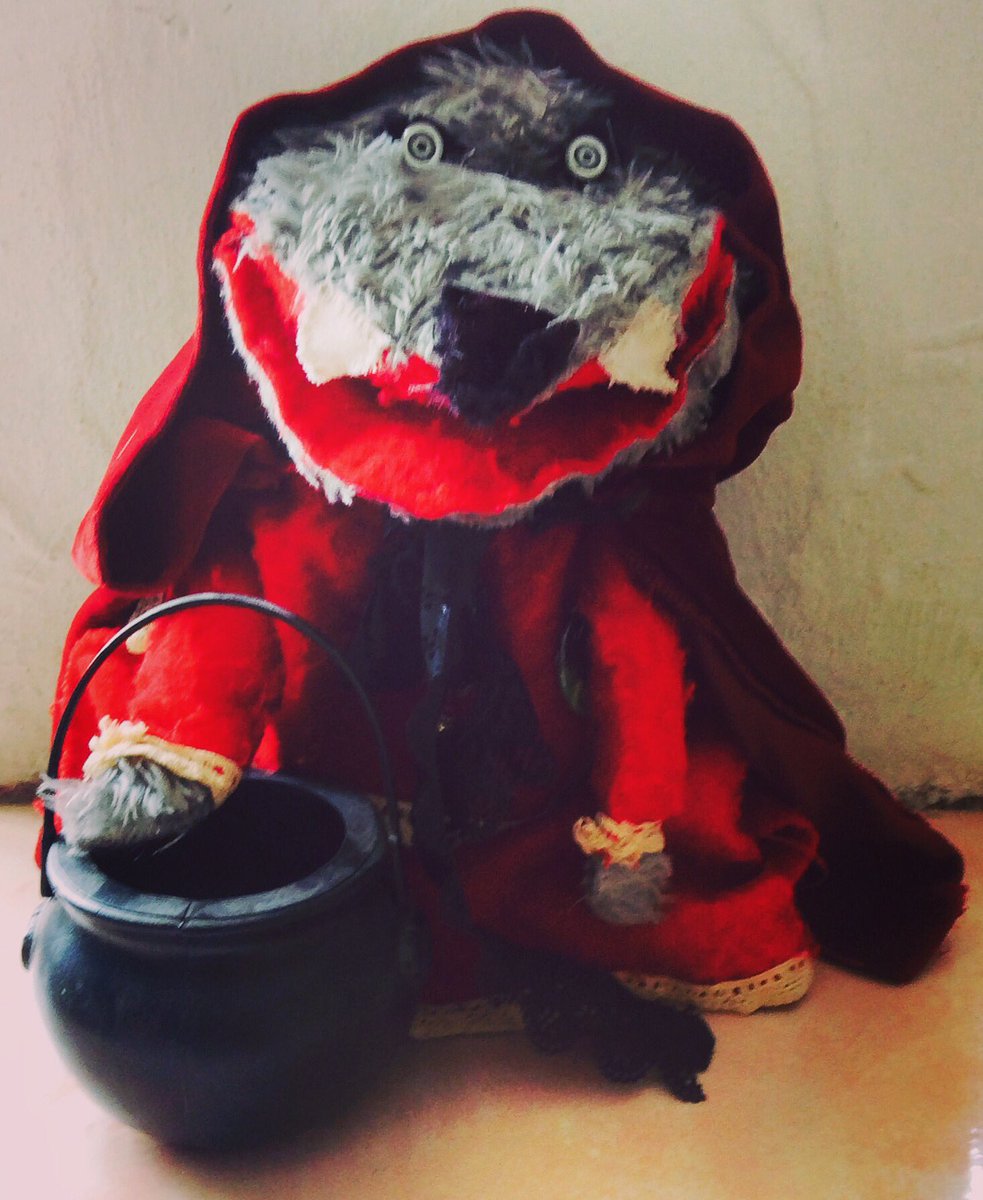 To the cauldron born. It is not quite Halloween yet but Wolfy is rehearsing to go trick or treating. #cauldron #witchescauldron #halloweenvibez #wolvesofinstagram #spellbound #magicspells