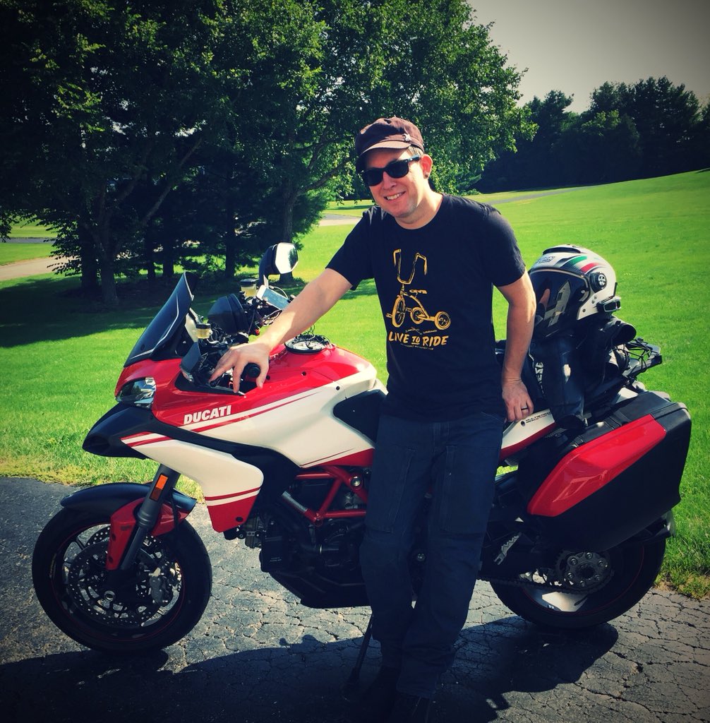 On my way to Louisville KY for our show tomorrow, carving out my slice of life. . . Making it happen! <a href="/ChevelleInc/">Chevelle</a> #2ballmax #ducati #dainese #revit #nolan