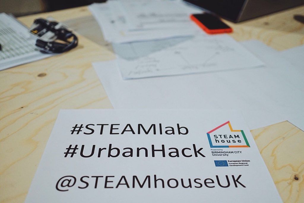 STEAMhouseUK's tweet photo. A few shots from @GETmedia_ of today’s #STEAMlab #UrbanHack 📸 We’re getting ready for the presentations - innovations coming up! https://t.co/yDSOdlz9ks