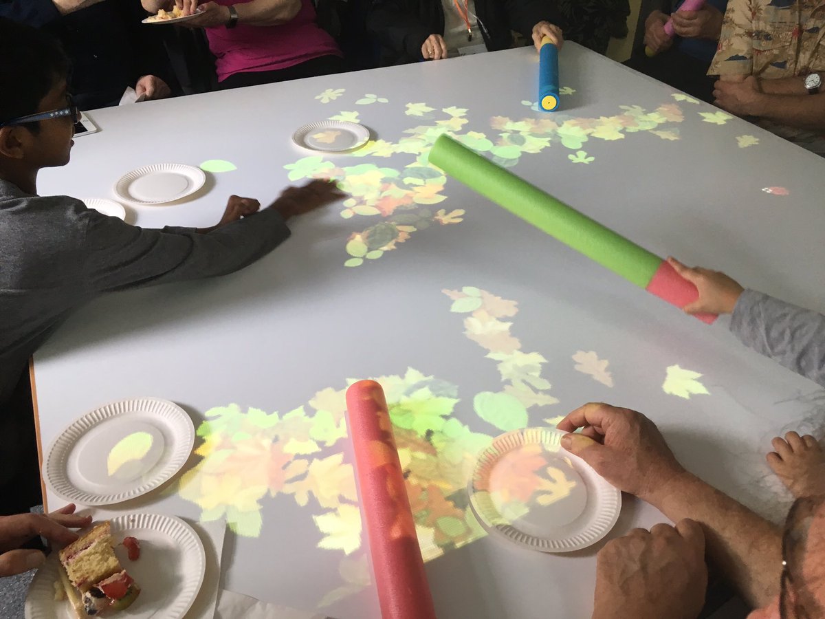 dbPRLondon's tweet photo. Launch of @TovertafelUK with @dementiaclubuk at #Finchley Memorial Hospital #interactive #lightprojector #magictable https://t.co/PlA1y9TE53