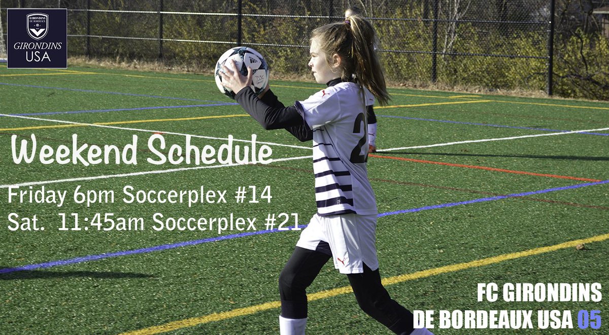 First tournament of the season coming up this weekend.  Girondins USA 05 squad will compete in the August Cup at <a href="/MDSoccerPlex/">MD SoccerPlex</a>.   Matches on Friday and Saturday with playoffs on Sunday.  Allez Bordeaux!