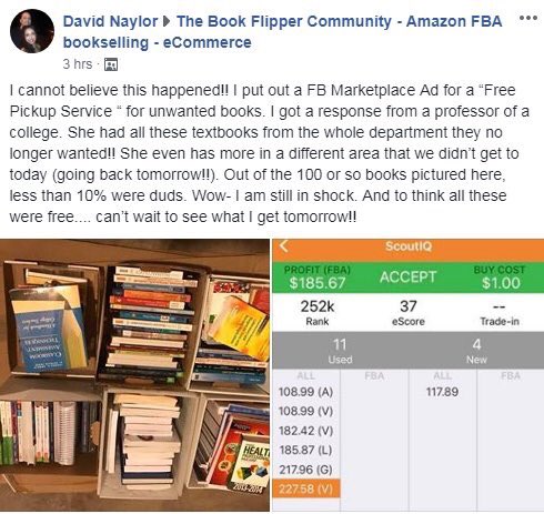 Hey <a href="/garyvee/">Gary Vaynerchuk</a> here is a hack for someone starting at zero, "FREE PICKUP SERVICE", here is an example of lady that got a ton of free textbooks from a professor and made bank! #flipping