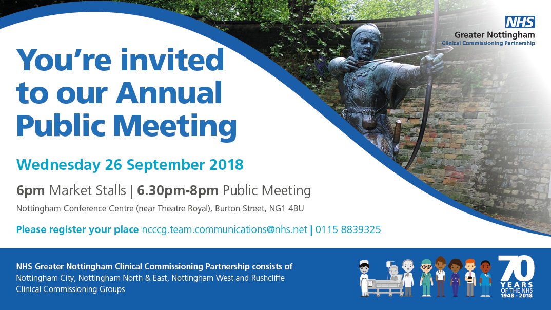 Join us at our Annual Public Meeting on 26 September 2018. Find out about our achievements and challenges over the last year and our plans for the future. Sign up now online: socsi.in/JAKAO #NottinghamNorthAndEast