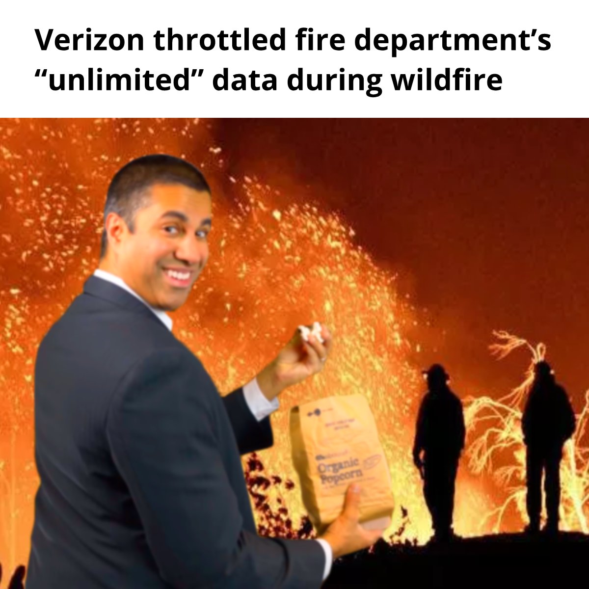 fightfortheftr's tweet image. The FCC is supposed to provide oversight for companies like Verizon.

But now a former Verizon lawyer is running the FCC. So....

Do something: battleforthenet.com