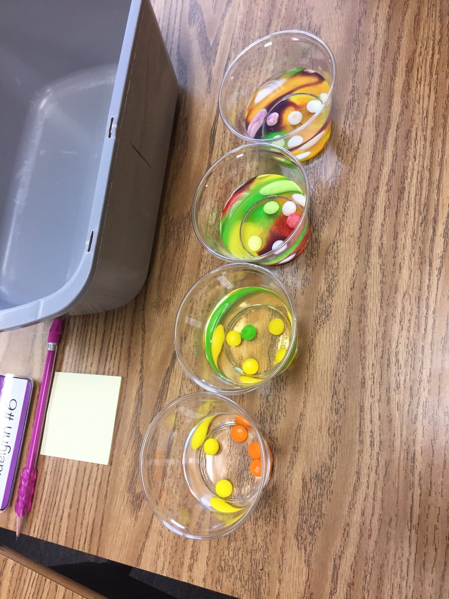 Hubbs_Sicuranza's tweet photo. How do you make an M float? Just ask these kids! #loopinglaboratory #CYSDproud #SSSprit #candyscience #skittlesscience https://t.co/kH76nzKIBB