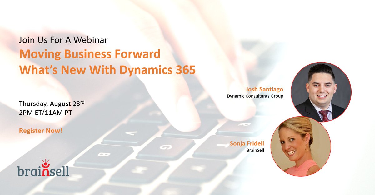 JimWardIII's tweet image. Hurry! 

Is #MSFTDynamics365 challenging #Salesforce? Find out during @BrainSell&apos;s 8/23 webinar w/ @DynamicCG! Register: bit.ly/2MLJDrl