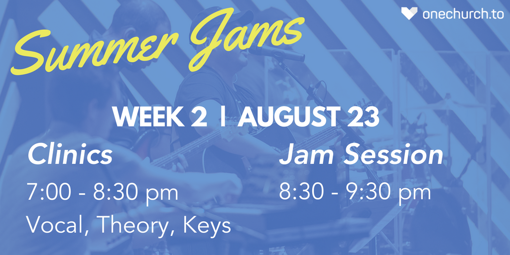 1ChurchtoMusic's tweet photo. Summer jams continue this week!
Keyboards - learn about making great sounds
Vocals - learn how to make great sounds
Everyone - learn some music theory behind great sounds! https://t.co/B3W85hXrjl