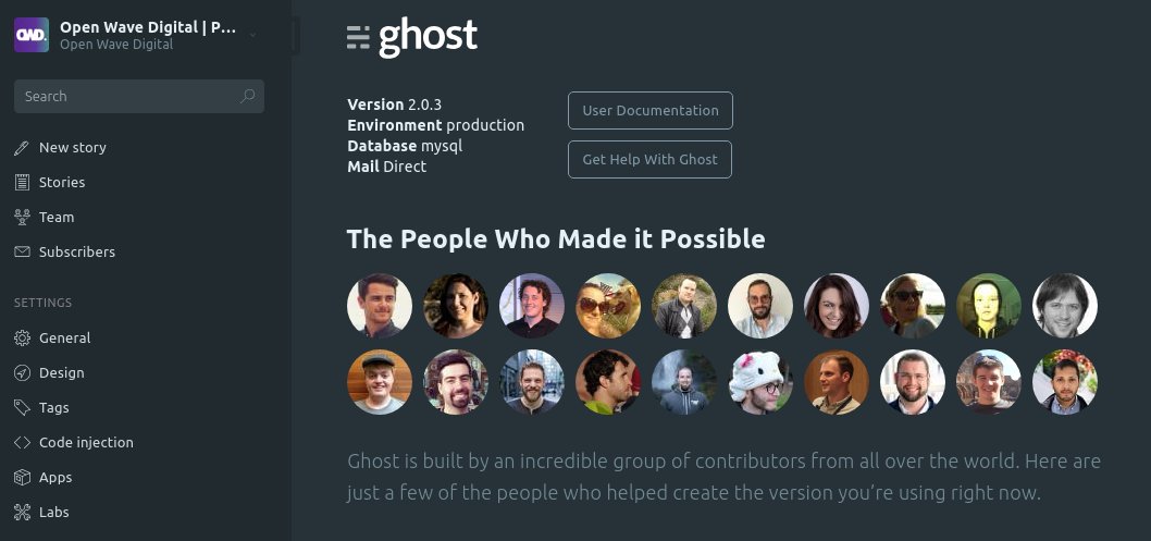 openwavedigital's tweet photo. back up 🙌🙌🙌 #ghost #tryghost https://t.co/g1lB8y7EEw