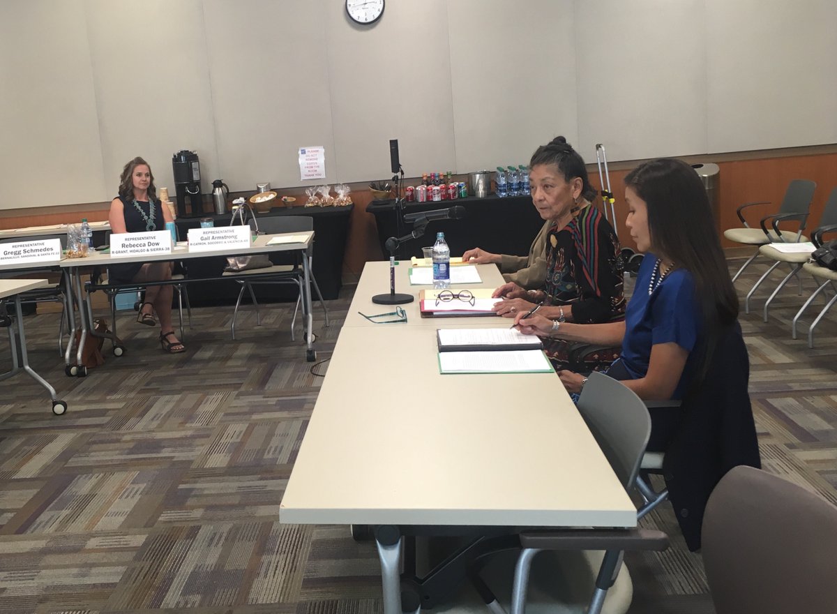 BreakingABQNews's tweet photo. "I know intimately the tragedy of that bias [against third and fourth gender people] that exists in our society." - Evelyn Blanchard of Laguna Pueblo, speaking to the #NMLeg HHS Interim Committee in #ABQ https://t.co/uvPZNzP74h https://t.co/2vFaiL9zsO