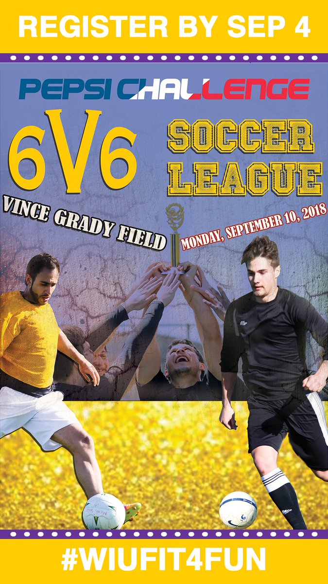 WIU_Intramurals's tweet photo. Hey #WIU The IM Soccer League starts soon. Register TODAY to PLAY! https://t.co/eKBvXH6KwQ    #WIUFIT4FUN https://t.co/H5Q26s4KOW