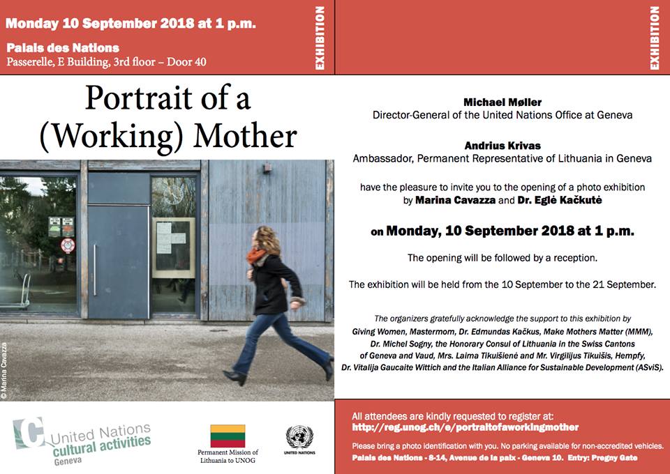 EKackute's tweet photo. #Portraitofa(Working)Mother is going to #UN #Geneva It explores issues of visual and narrative representations of #motherhood, #maternal identity, #gender equality in the #globalized world, #career and #family life balance in the context of #expatriation. https://t.co/A7yFC3XeRj
