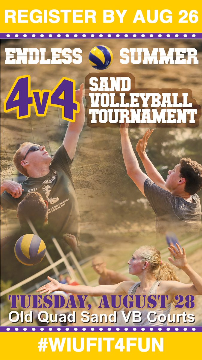 WIU_Intramurals's tweet photo. Hey #WIU The Softball and Sand Volleyball Tournaments start soon. Register TODAY to PLAY! https://t.co/eKBvXH6KwQ    #WIUFIT4FUN https://t.co/I40fVs56DV