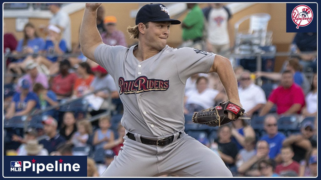 MLBPipeline's tweet photo. #Yankees recall RHP Chance Adams from @swbrailriders &amp; place Aroldis Chapman on the DL. Adams is No. 13 on the @Yankees' Top 30 Prospects list: https://t.co/tG77sIIrTi https://t.co/MMk9Hx1Dng