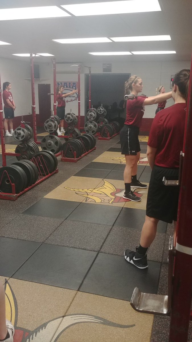 ValleyCityWBB's tweet photo. Day 1 of Strength with new S+C Coach @Coach_Bakken! Back to the basics of proper weight room training and techniques! #vcsuwbball #vcsustrength https://t.co/9CCmuiqIH9