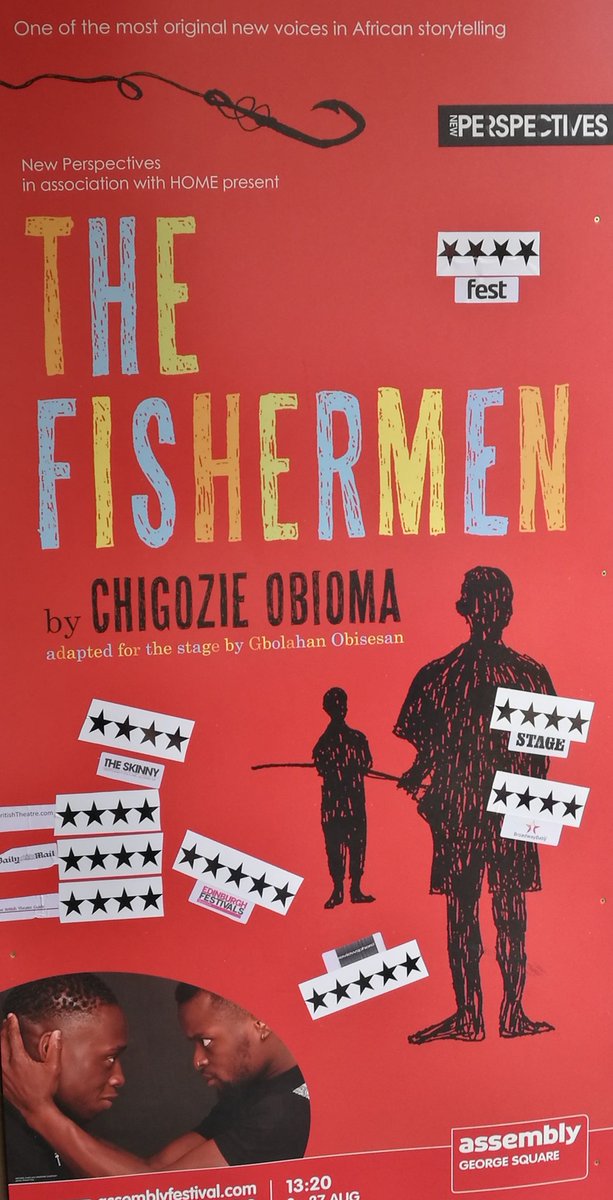 Make sure you catch the award winning #TheFishermen if you still can while at the fringe this year. Stellar performances from @_michaelajao & @Valvenus16 10/10 @edfringe #Fringe #fringefestival #Edfringe #edfringe18
