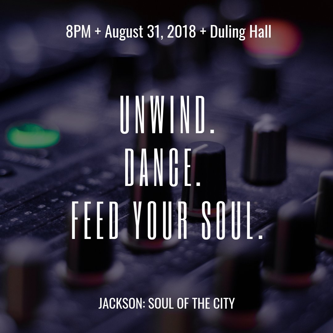 VisitJacksonMS's tweet photo. Something for everyone - you CAN'T miss the Soul of the City Event on 8/31. Details at https://t.co/xGsm2jiEEf #jacksonms #jxnevents #dulinghall #goodthingsjxn https://t.co/zBhh02ZiMq