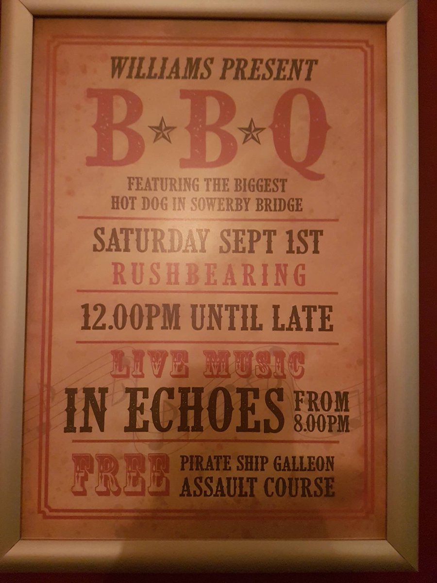 Williams are putting on all sorts for Rushbearing! See below for details!