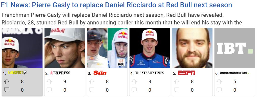 PressGradeSport's tweet image. @F1 @redbullracing taps @PierreGASLY as replacement for @danielricciardo