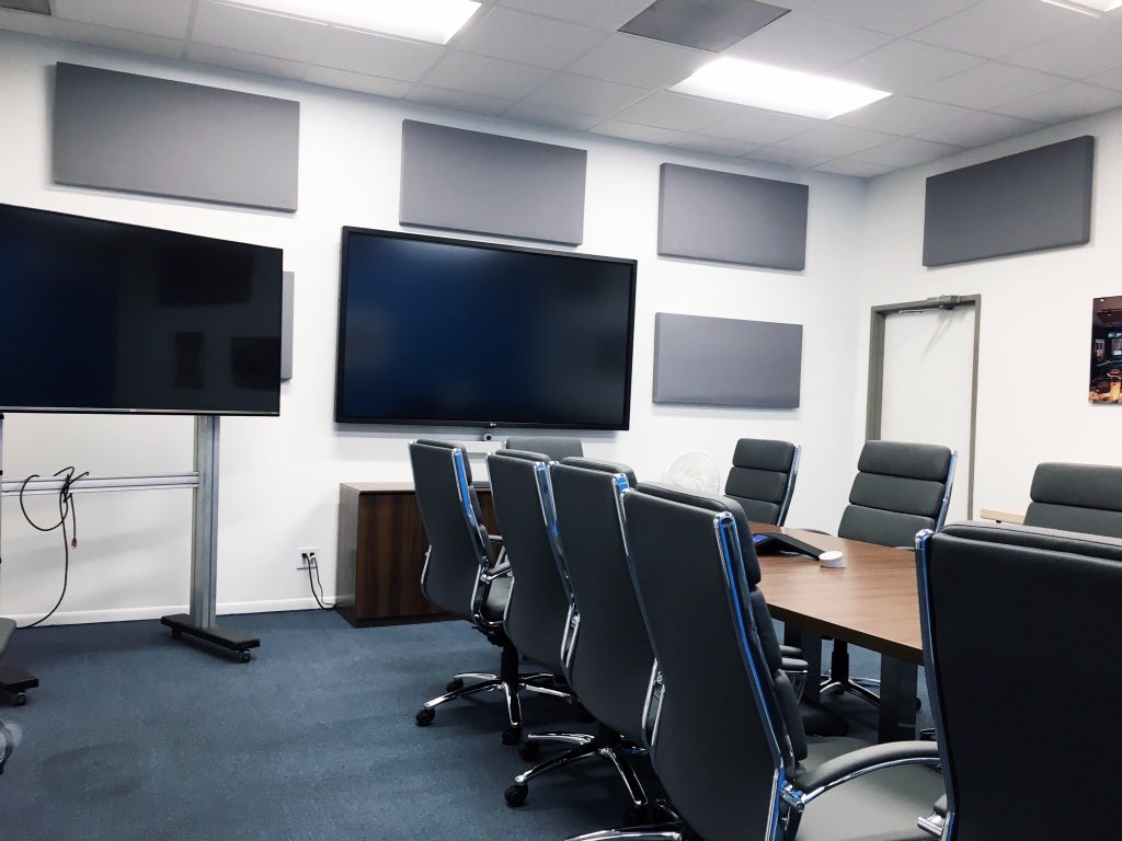 Here's a nice conference we treated with our panels. #acoustic #sound #treatment #panels #absorption #losangeles #california #conferenceroom #room #music #production