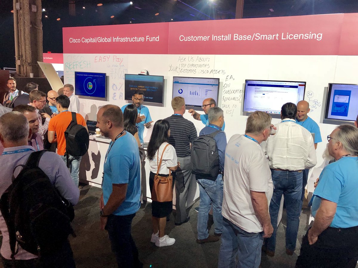 Day three #CiscoGSX in #TheHub.  How can #SmartAccounts #SmartLicensing simplify the customer experience?  Stop by and find out how!  #Stronger