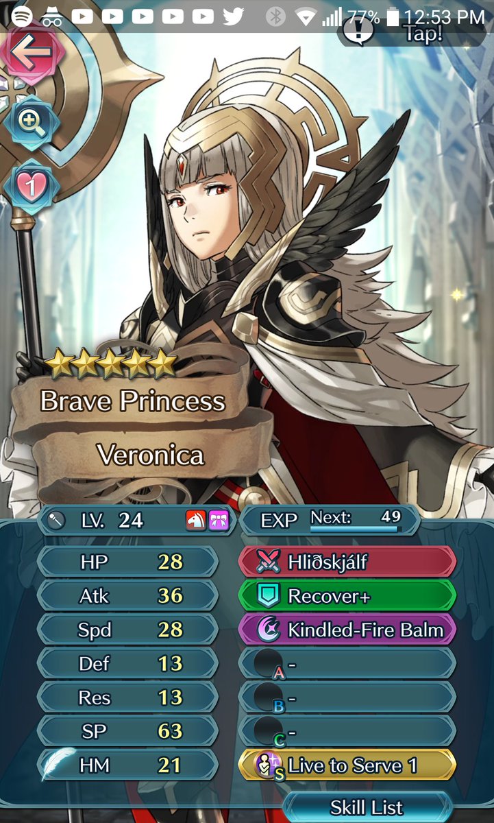 I've been playing fire emblem heroes alot. So I chose Veronica when she came out. Who did you guys chose?