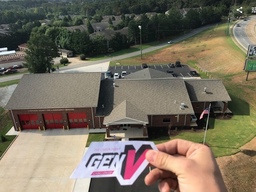 gwartes's tweet photo. #StepUpToGenV - 110ft. up in the ladder bucket.   A HUGE thank you to the brave men at the fire department for allowing  this pic to happen!  #FirstResponders #firefighting #cybersecurity #genv #checkpointsoftware @CheckPointSW #cloud #cloudsecurity #Heights https://t.co/GI7EJBPH8V