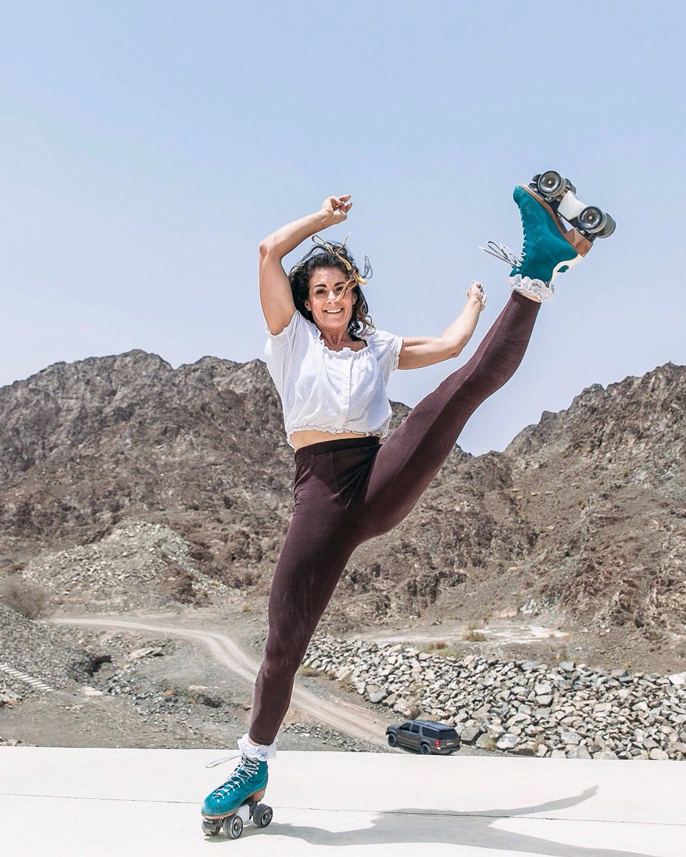 Rolldxb's tweet photo. Wheels higher than mountains ⛰ 

#rollerskating #mydubai #skatergirl #moxirollerskates https://t.co/4zPVd8Ts9L