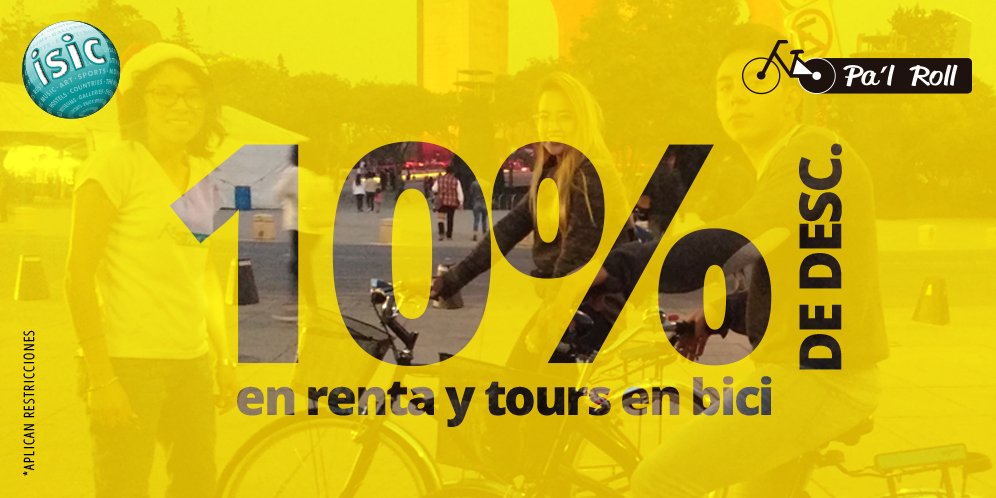 ¡No te pierdas la oportunidad, y aprovecha el descuento que @Pal_Roll tiene para ti!