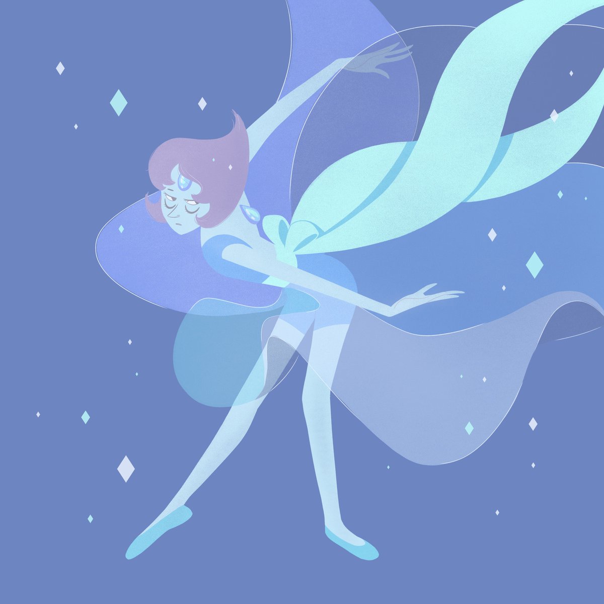 bealorart's tweet photo. 5. Create a fusion π Pearl and Lapis - Moonstone! Not that I ever see it happening, but aesthetically I think they be awesome together. Like a contemporary dancer! #stevenuniverse #30daysofsteven https://t.co/5IFhG5rMFK