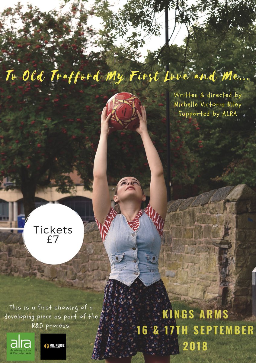 MichVictoria12's tweet photo. Meet Hannah Rose Hughes as Amelia and our new poster. #TOTMFLAM #ToOldTraffordMyFirstLoveandMe #MancMade #KingsArms #Sept #MUFC #RedandBlue #Lovestory #Manchester https://t.co/PeAYNxy7hX