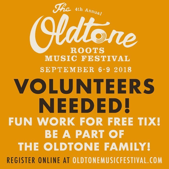 JOIN THE OLDTONE FAMILY! Fun work for FREE tix (and a shirt 👕👏!!) Volunteer at #Oldtone! More info at ift.tt/2bp8ZUZ under FESTIVAL INFO ⏩ ift.tt/2LhyzNX
