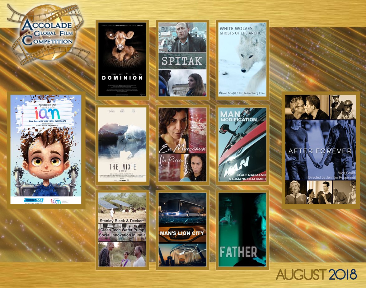 AccoladeComp's tweet photo. CONGRATS to the award-winning filmmakers for this season’s Accolade Competition!  The staff and judges were impressed with the talent and dedication that shined through these films – representing all genres and media forms!  See more about them here: https://t.co/Jl7KxdpLLI https://t.co/oPZqC0Qqjw