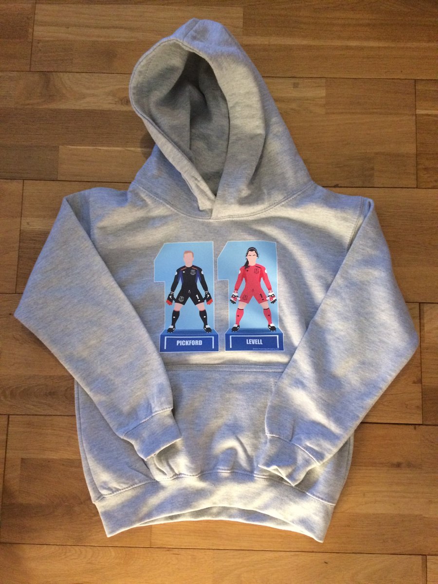 goalies119's tweet photo. Hoodie printed featuring a young #Everton fans goalkeeping heroes. #Pickford #Levell @kirstielevell97 @PROwens1979 @LivEchoEFC #Everton #gaolkeepers @bluetoffee9 @ToffeesNews @ToffeesTV 
Visit https://t.co/GBGGP93tYz for all our goalkeeper heroes. https://t.co/mtoNrqLUQm